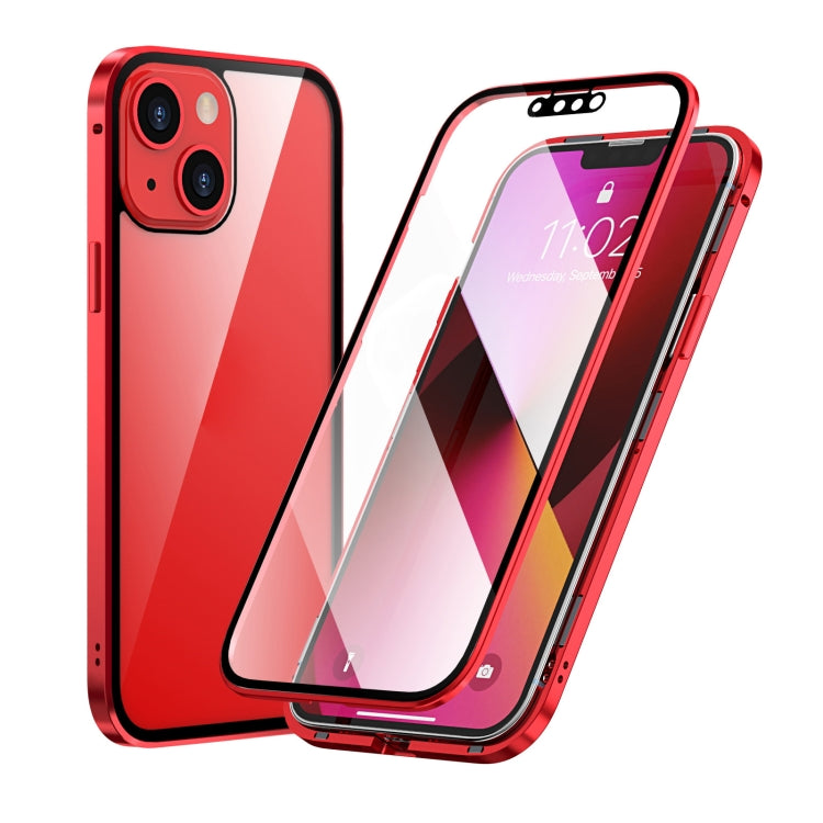 HD Magnetic Metal Frame Double-sided Tempered Glass Phone Case