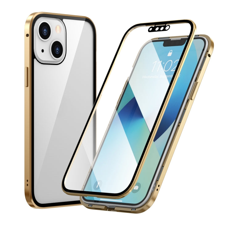 HD Magnetic Metal Frame Double-sided Tempered Glass Phone Case