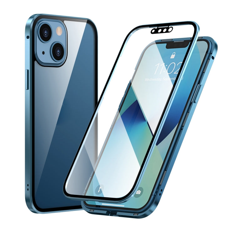 HD Magnetic Metal Frame Double-sided Tempered Glass Phone Case
