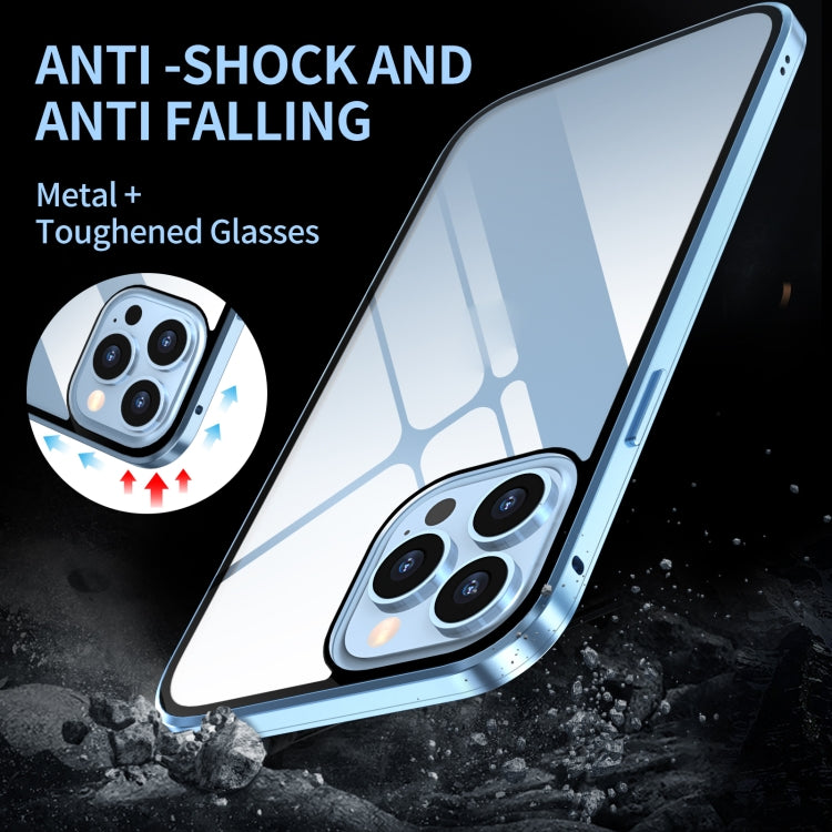 HD Magnetic Metal Frame Double-sided Tempered Glass Phone Case