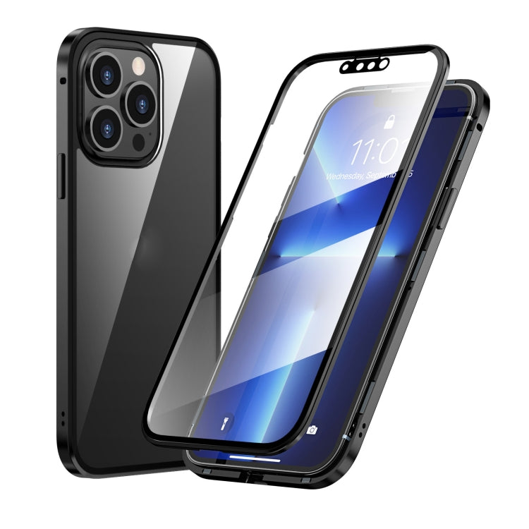 HD Magnetic Metal Frame Double-sided Tempered Glass Phone Case