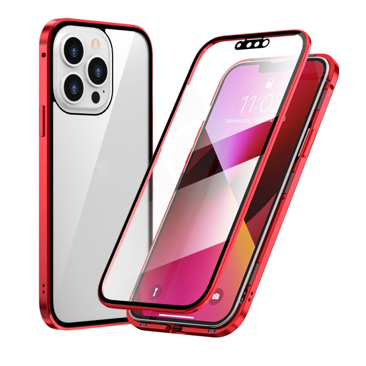 HD Magnetic Metal Frame Double-sided Tempered Glass Phone Case