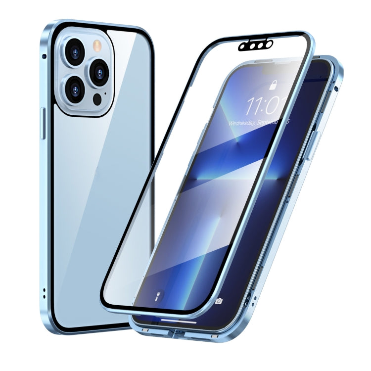 HD Magnetic Metal Frame Double-sided Tempered Glass Phone Case