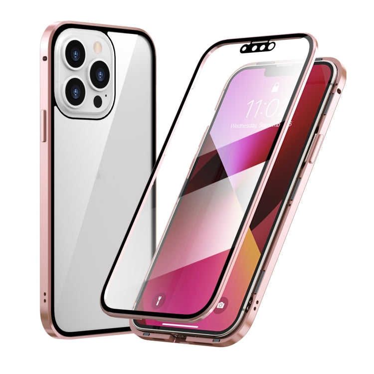 HD Magnetic Metal Frame Double-sided Tempered Glass Phone Case