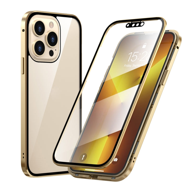 HD Magnetic Metal Frame Double-sided Tempered Glass Phone Case