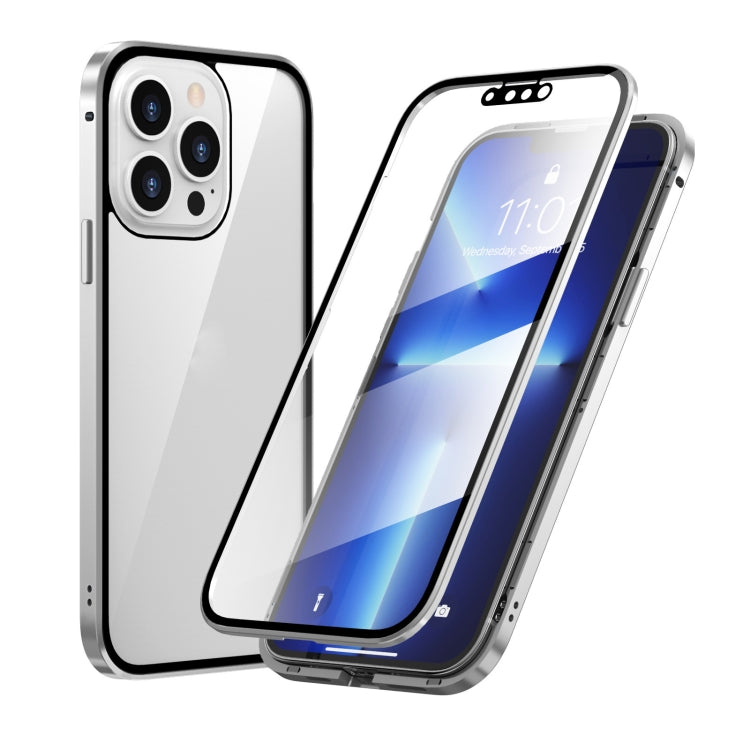HD Magnetic Metal Frame Double-sided Tempered Glass Phone Case