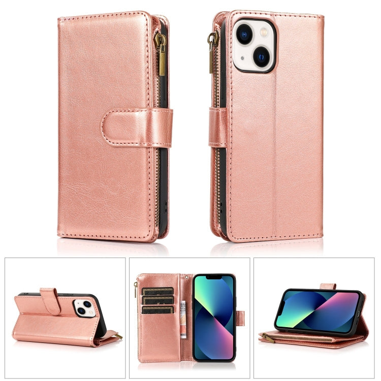 Multifunctional 9 Card Slots Leather Case, For iPhone 14 Pro Max, For iPhone 14 Pro, For iPhone 14, For iPhone 14 Plus