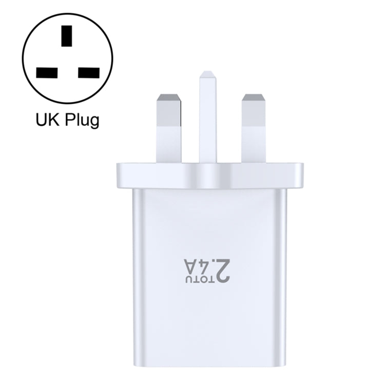 TOTU Joe Series Dual USB Ports Travel Charger, EU Plug, UK Plug