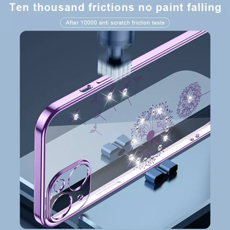 Electroplating Diamond Dandelion TPU Phone Case, For iPhone 14, For iPhone 14 Plus, For iPhone 14 Pro, For iPhone 14 Pro Max