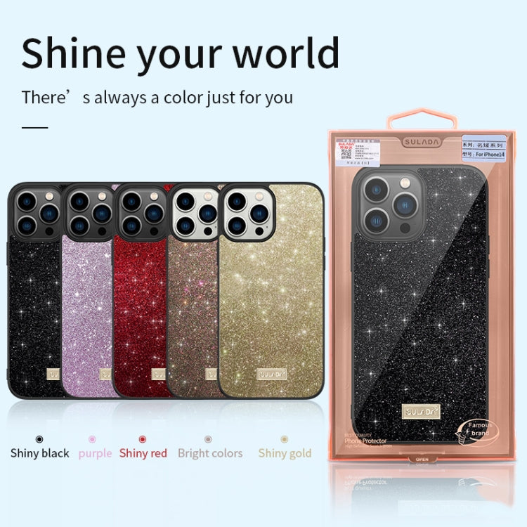 SULADA PC+TPU Leather Glitter Phone Case, For iPhone 14, For iPhone 14 Plus, For iPhone 14 Pro, For iPhone 14 Pro Max