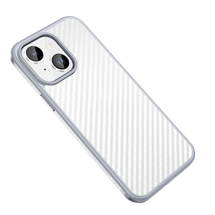 SULADA Carbon Fiber Textured Shockproof Metal + TPU Frame Case, For iPhone 14, For iPhone 14 Plus, For iPhone 14 Pro, For iPhone 14 Pro Max