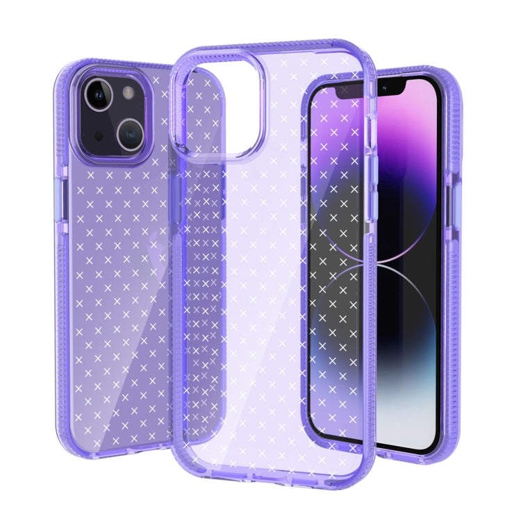 Grid Pattern Transparent TPU Phone Case, For iPhone 14, For iPhone 14 Plus, For iPhone 14 Pro, For iPhone 14 Pro Max