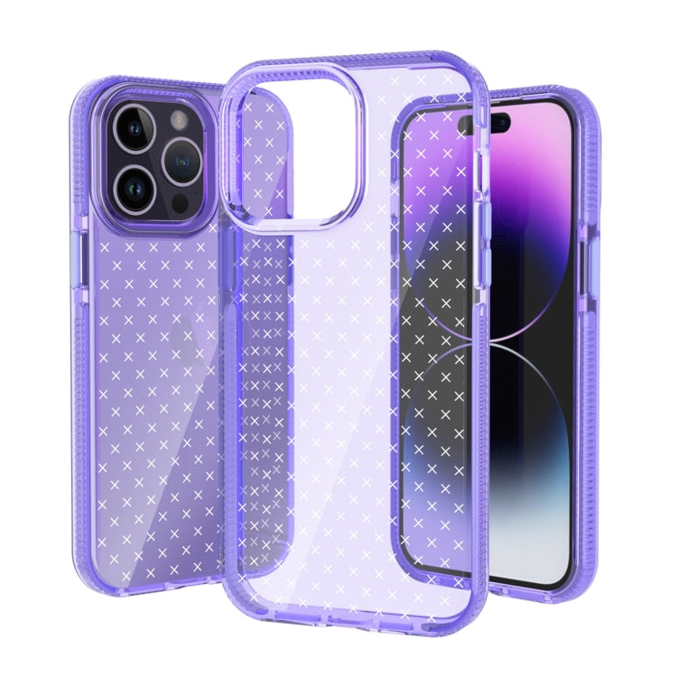 Grid Pattern Transparent TPU Phone Case, For iPhone 14, For iPhone 14 Plus, For iPhone 14 Pro, For iPhone 14 Pro Max