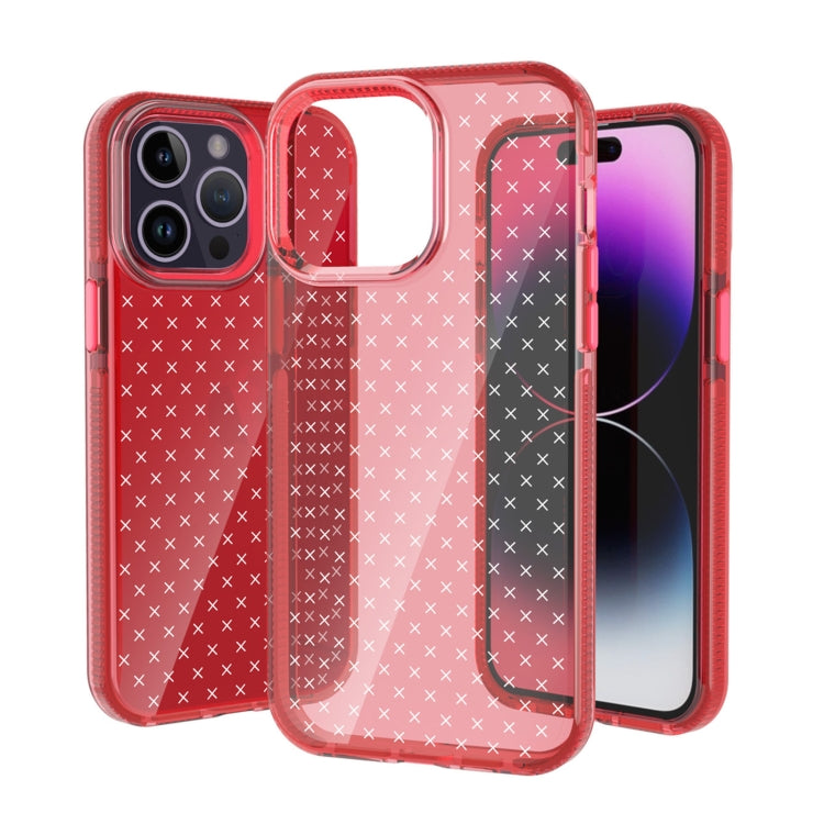 Grid Pattern Transparent TPU Phone Case, For iPhone 14, For iPhone 14 Plus, For iPhone 14 Pro, For iPhone 14 Pro Max