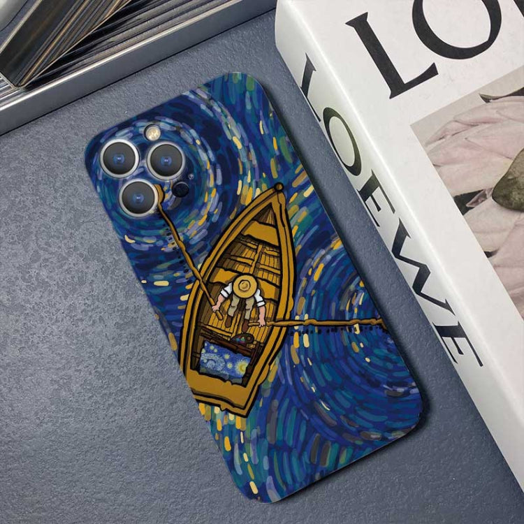 Precise Hole Oil Painting Pattern PC Phone Case, For iPhone 15 Pro Max, For iPhone 15 Pro, For iPhone 15 Plus, For iPhone 15, For iPhone 14 Plus