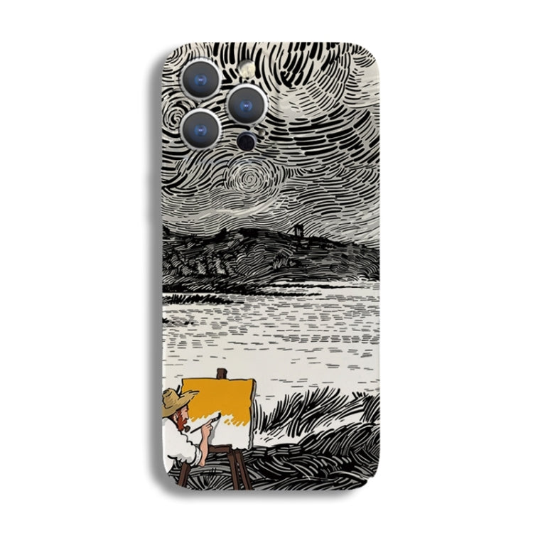 Precise Hole Oil Painting Pattern PC Phone Case, For iPhone 15 Pro Max, For iPhone 15 Pro, For iPhone 15 Plus, For iPhone 15, For iPhone 14 Plus