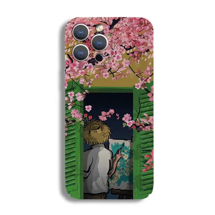 Precise Hole Oil Painting Pattern PC Phone Case, For iPhone 15 Pro Max, For iPhone 15 Pro, For iPhone 15 Plus, For iPhone 15, For iPhone 14 Plus