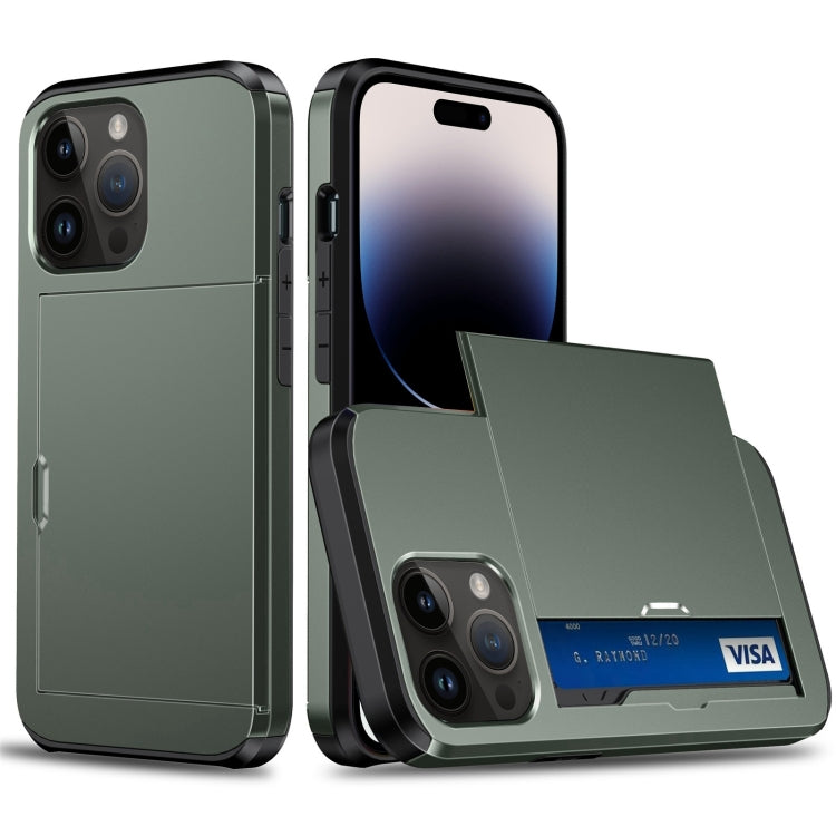 Shockproof Armor Phone Case with Slide Card Slot