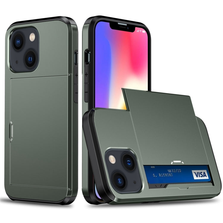 Shockproof Armor Phone Case with Slide Card Slot