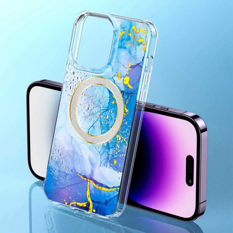 Dual-side IMD Marble Magsafe Phone Case, For iPhone 15 Pro Max, For iPhone 14, For iPhone 15 Pro, For iPhone 14 Pro, For iPhone 14 Pro Max, For iPhone 15 Plus