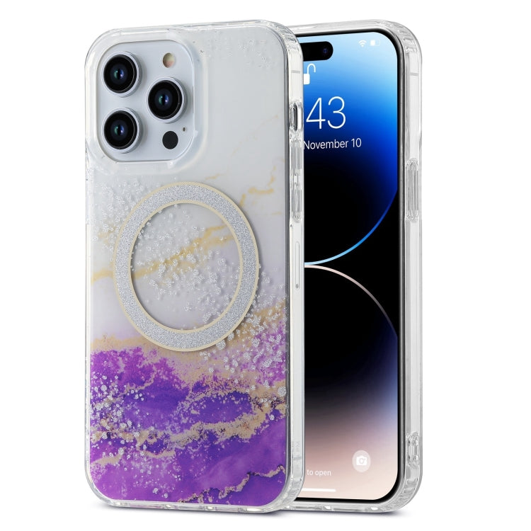 Dual-side IMD Marble Magsafe Phone Case, For iPhone 15 Pro Max, For iPhone 14, For iPhone 15 Pro, For iPhone 14 Pro, For iPhone 14 Pro Max, For iPhone 15 Plus
