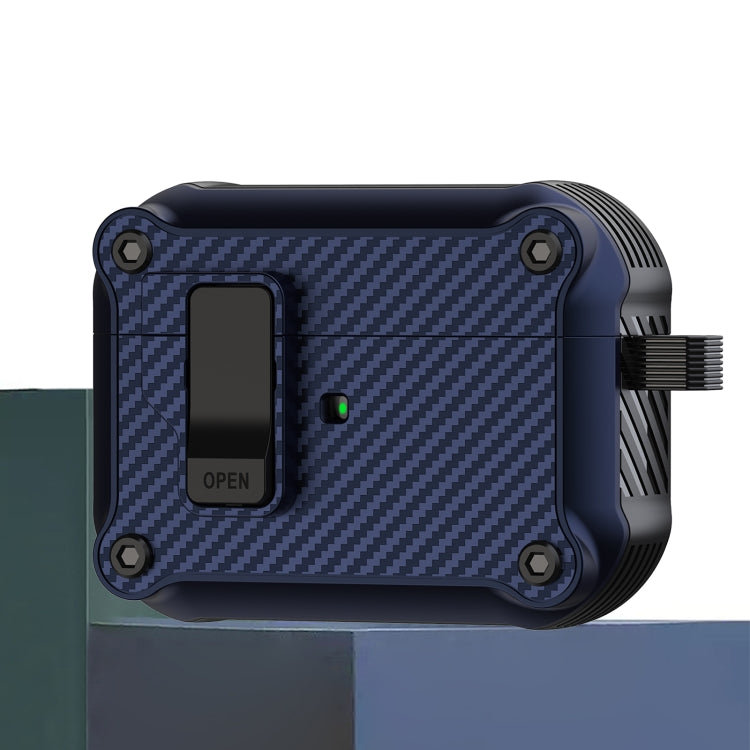 Carbon Fiber Magnetic Automatic Switch Earphone Protective Case, For AirPods 4, For AirPods Pro 2, For AirPods 3, For AirPods Pro, For AirPods 1 / 2