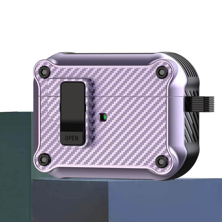 Carbon Fiber Magnetic Automatic Switch Earphone Protective Case, For AirPods 4, For AirPods Pro 2, For AirPods 3, For AirPods Pro, For AirPods 1 / 2