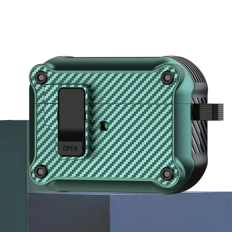 Carbon Fiber Magnetic Automatic Switch Earphone Protective Case, For AirPods 4, For AirPods Pro 2, For AirPods 3, For AirPods Pro, For AirPods 1 / 2