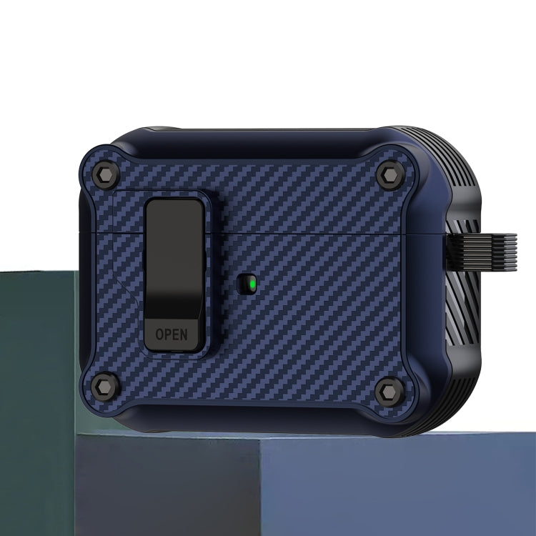 Carbon Fiber Magnetic Automatic Switch Earphone Protective Case, For AirPods 4, For AirPods Pro 2, For AirPods 3, For AirPods Pro, For AirPods 1 / 2