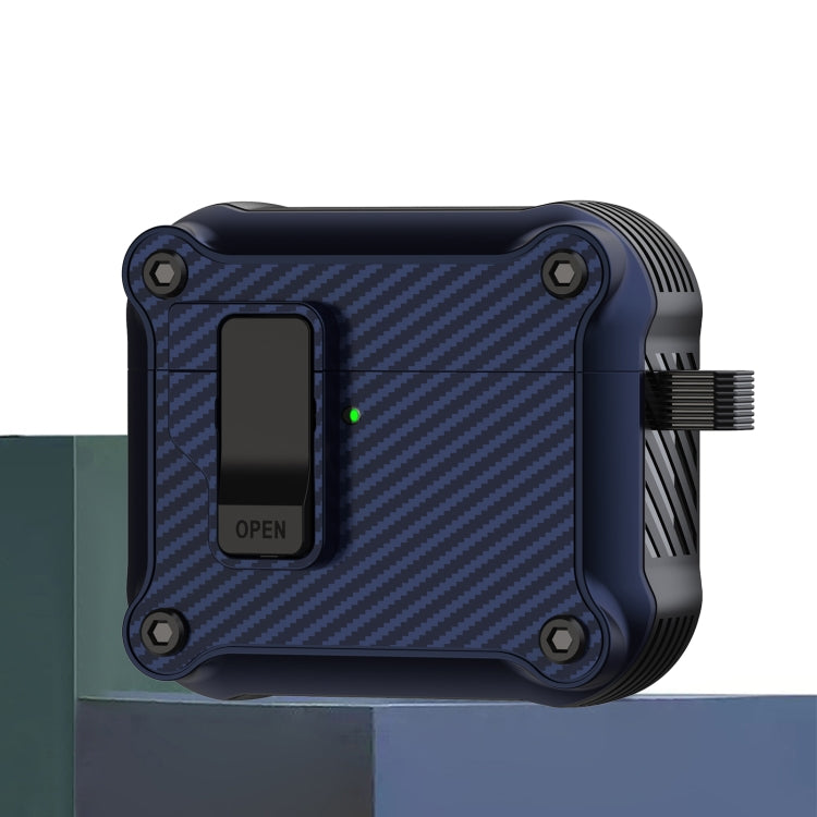 Carbon Fiber Magnetic Automatic Switch Earphone Protective Case, For AirPods 4, For AirPods Pro 2, For AirPods 3, For AirPods Pro, For AirPods 1 / 2