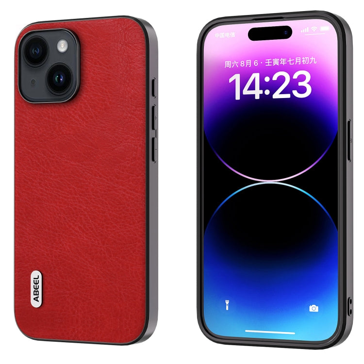 ABEEL Retro Litchi Texture PU Phone Case, For iPhone 15 Pro Max, For iPhone 15 Pro, For iPhone 15 Plus, For iPhone 15, For iPhone 14 Plus, For iPhone 14, For iPhone 14 Pro, For iPhone 14 Pro Max