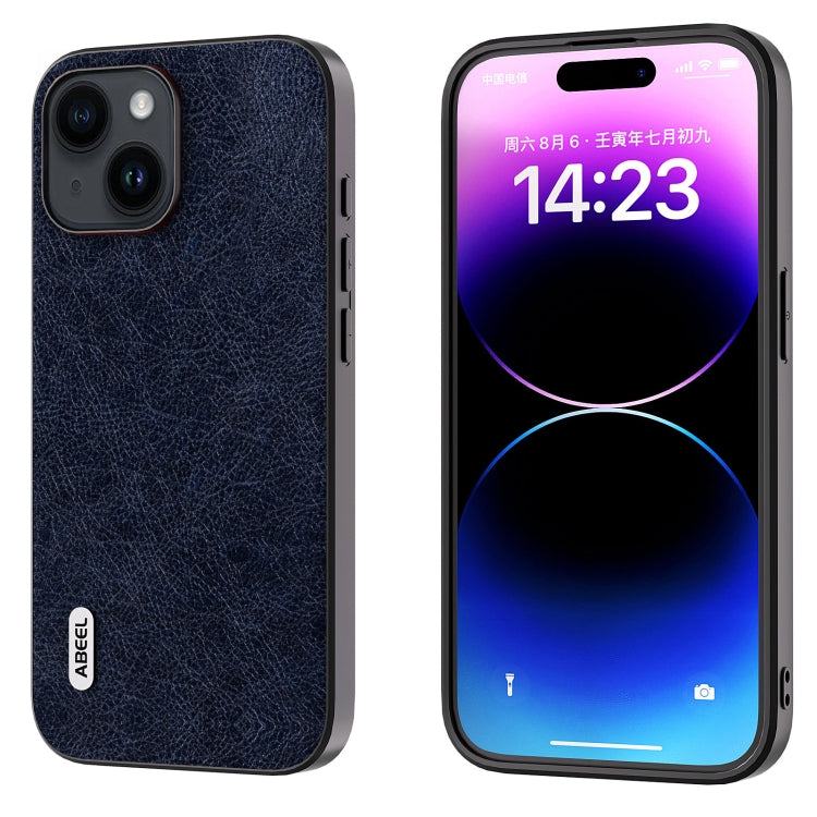 ABEEL Retro Litchi Texture PU Phone Case, For iPhone 15 Pro Max, For iPhone 15 Pro, For iPhone 15 Plus, For iPhone 15, For iPhone 14 Plus, For iPhone 14, For iPhone 14 Pro, For iPhone 14 Pro Max
