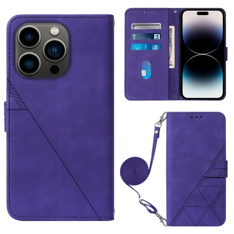 Crossbody 3D Embossed Flip Leather Phone Case
