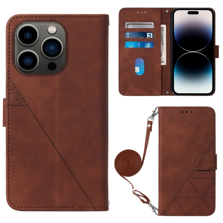 Crossbody 3D Embossed Flip Leather Phone Case