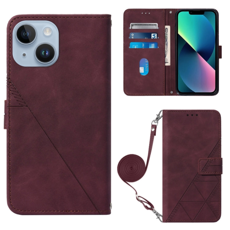 Crossbody 3D Embossed Flip Leather Phone Case