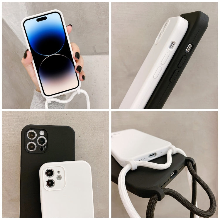 Crossbody Lanyard Liquid Silicone Case, For iPhone 16, For iPhone 15 Pro Max, For iPhone 15 Pro