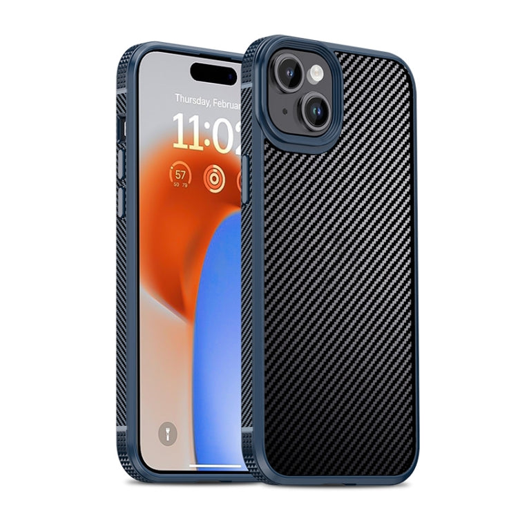 iPAKY MG Series Carbon Fiber PC + TPU Protective Phone Case, For iPhone 15 Pro, For iPhone 15 Plus, For iPhone 15
