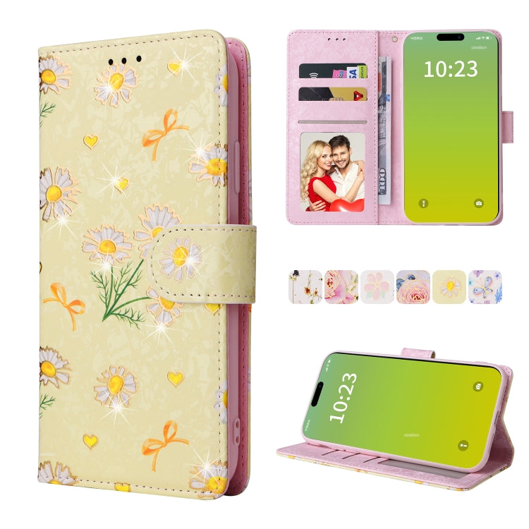 Bronzing Painting RFID Leather Case, For iPhone 15