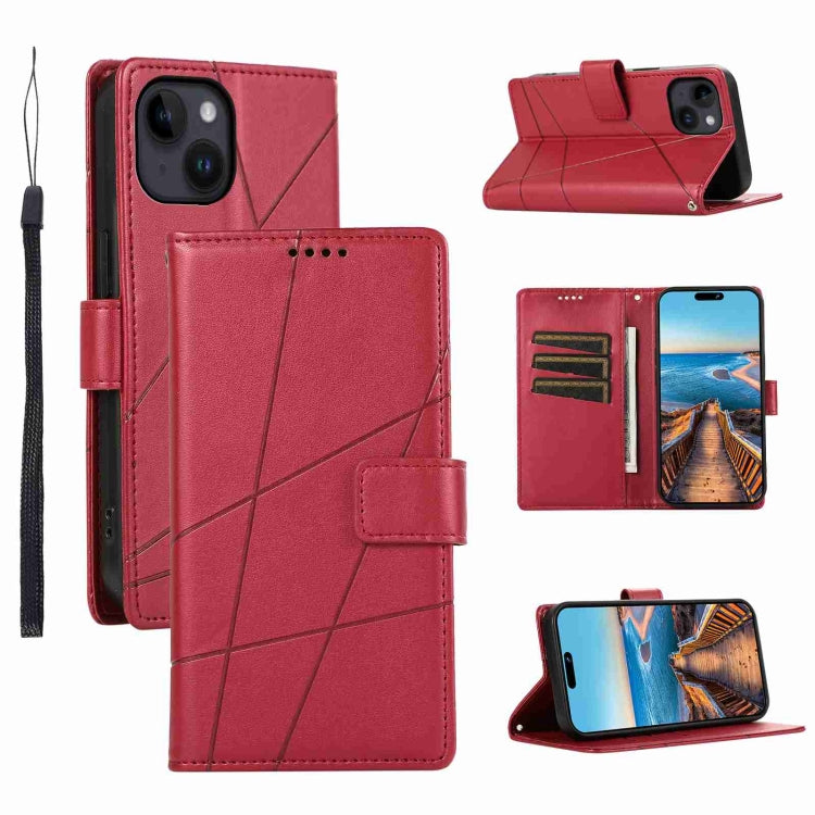 PU Genuine Leather Texture Embossed Line Phone Case