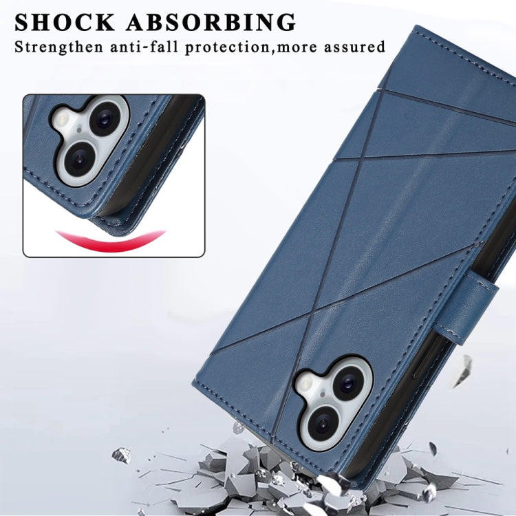 PU Genuine Leather Texture Embossed Line Phone Case