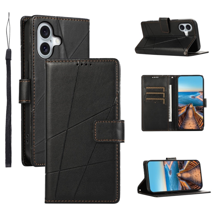 PU Genuine Leather Texture Embossed Line Phone Case