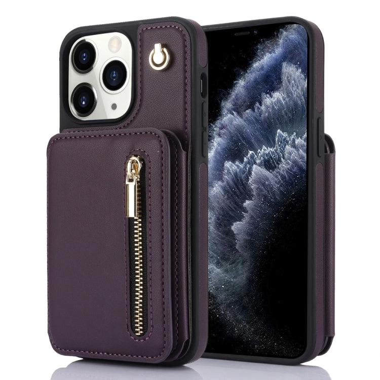YM006 Skin Feel Zipper Card Bag Phone Case with Dual Lanyard, For iPhone 11 Pro Max, For iPhone 11, For iPhone 11 Pro, For iPhone X / XS, For iPhone XR, For iPhone XS Max