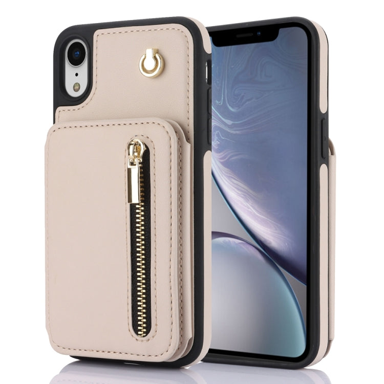 YM006 Skin Feel Zipper Card Bag Phone Case with Dual Lanyard, For iPhone 11 Pro Max, For iPhone 11, For iPhone 11 Pro, For iPhone X / XS, For iPhone XR, For iPhone XS Max