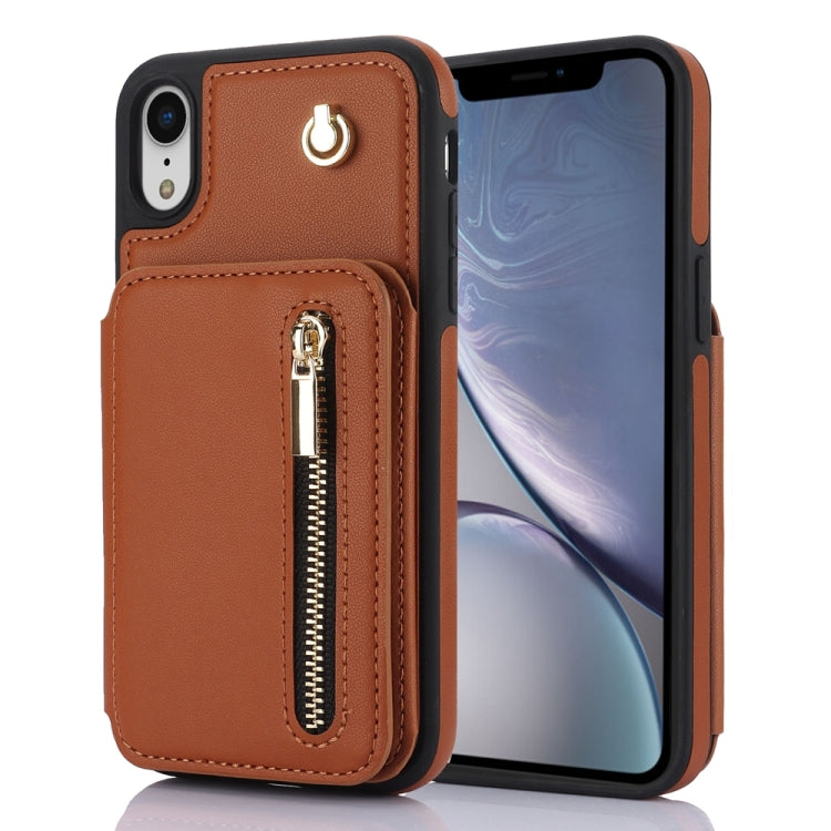 YM006 Skin Feel Zipper Card Bag Phone Case with Dual Lanyard, For iPhone 11 Pro Max, For iPhone 11, For iPhone 11 Pro, For iPhone X / XS, For iPhone XR, For iPhone XS Max