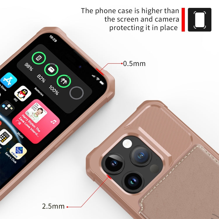 Magnetic Wallet Card Bag Leather Phone Case, For iPhone 15 Pro Max, For iPhone 15 Pro, For iPhone 15 Plus, For iPhone 15