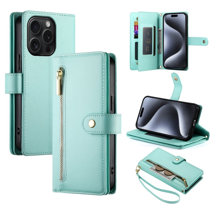 Nine Card-slot Zipper Wallet Bag Leather Phone Case
