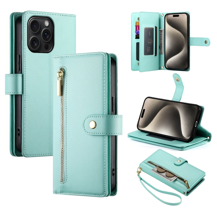 Nine Card-slot Zipper Wallet Bag Leather Phone Case