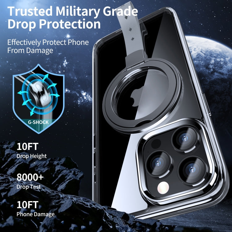 Holder Hand Strap MagSafe Transparent Phone Case, For iPhone 15 Pro Max, For iPhone 15 Pro