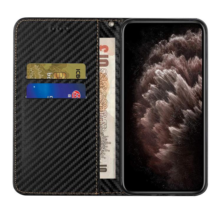 Carbon Fiber Texture Magnetic Flip Leather Phone Case, For iPhone 16e, For iPhone 16 Pro Max, For iPhone 16 Pro, For iPhone 16 Plus, For iPhone 16