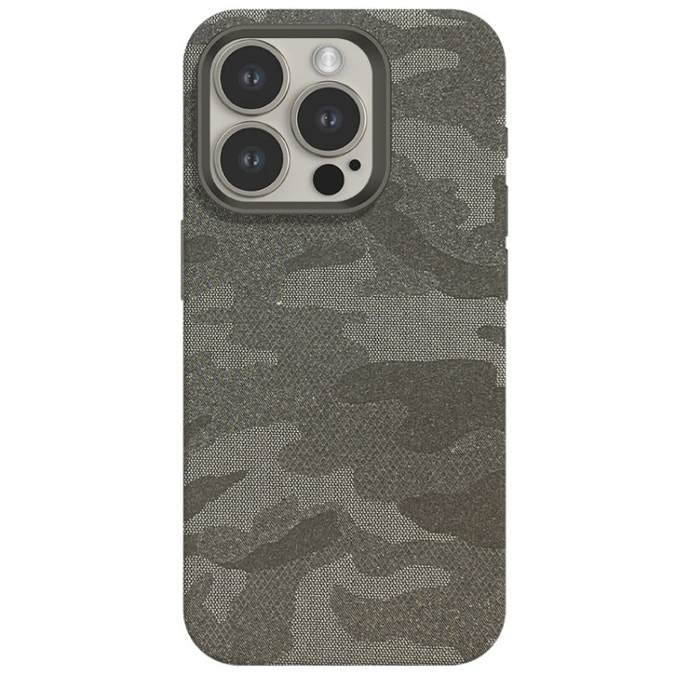 Camouflage Ice Feel Texture MagSafe PU Hybrid PC Phone Case